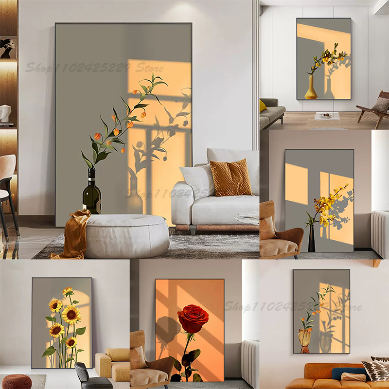 Modern Korean Lifestyle - Sunset Light Leaves Flowers coreano Ins