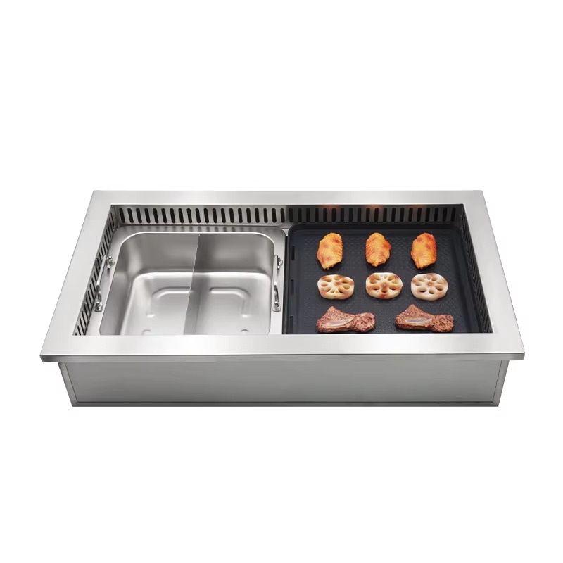 Korean Bbq Grill - Griglia Elettrica Commerciale in Acciaio Inox