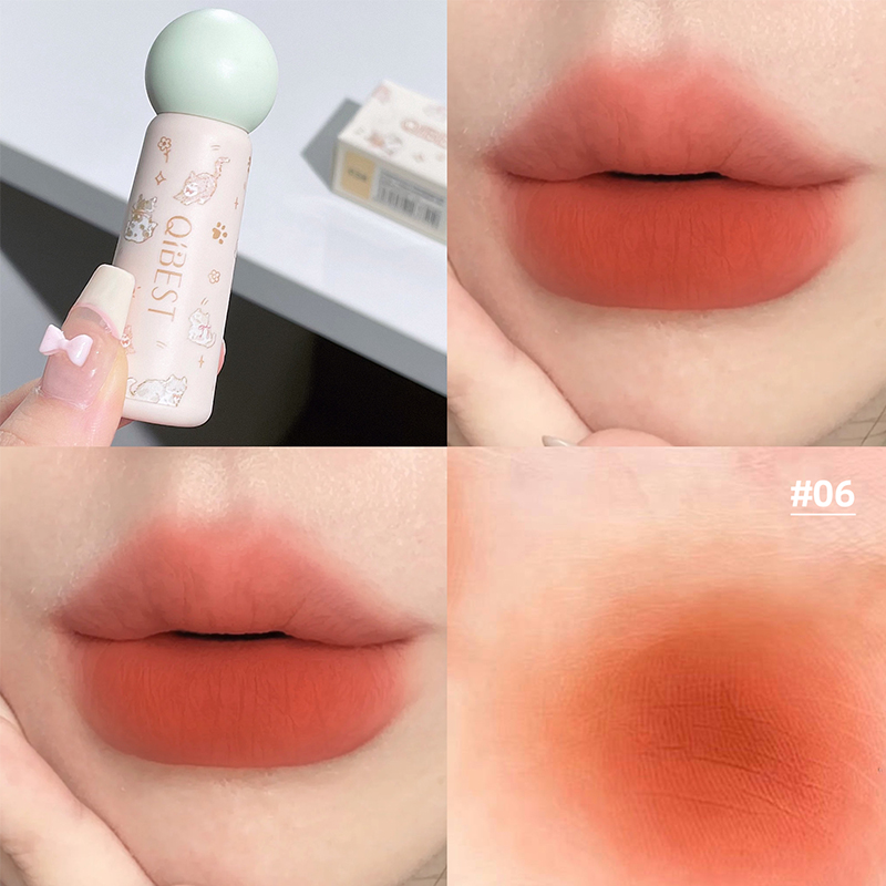 Lip Tint Korean - QIBEST Carino Velluto Opaco Fango per